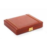 A DUNHILL LEATHER TRAVEL HUMIDOR