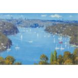 IAN LEAN (AUS B.1952)-DOWN LANE COVE RIVER FROM HUNTERS HILL