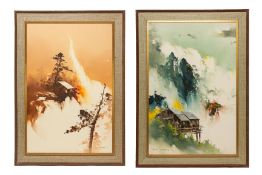 NGAI SING (20TH CENTURY) - TWO LANDSCAPES