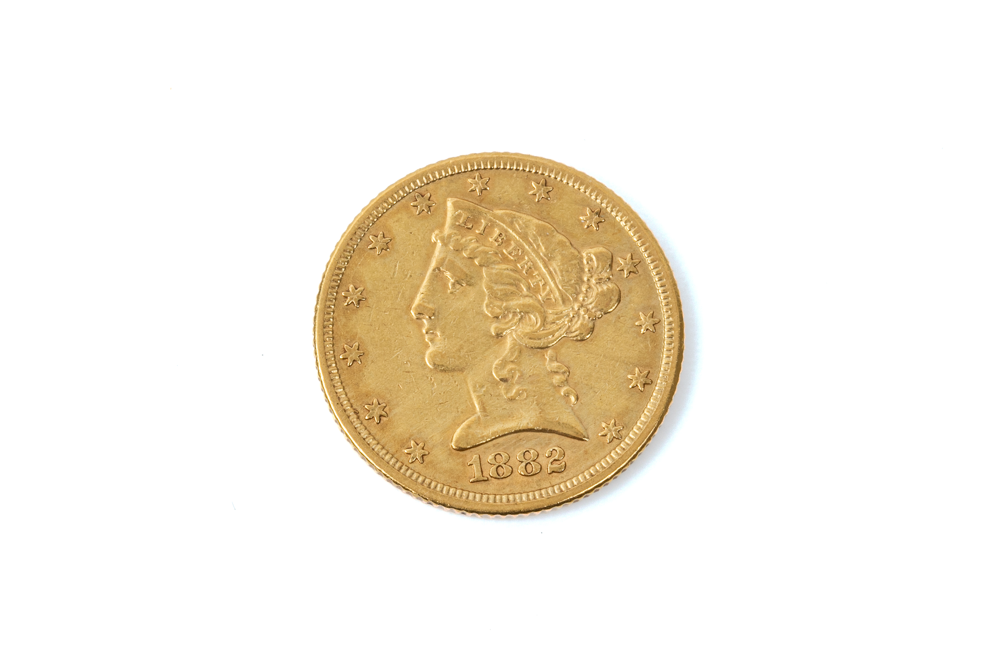 A UNITED STATES OF AMERICA FIVE DOLLAR COIN