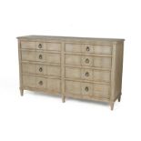 A GREY PAINTED CHEST OF DRAWERS BY A.R.T. FURNITURE