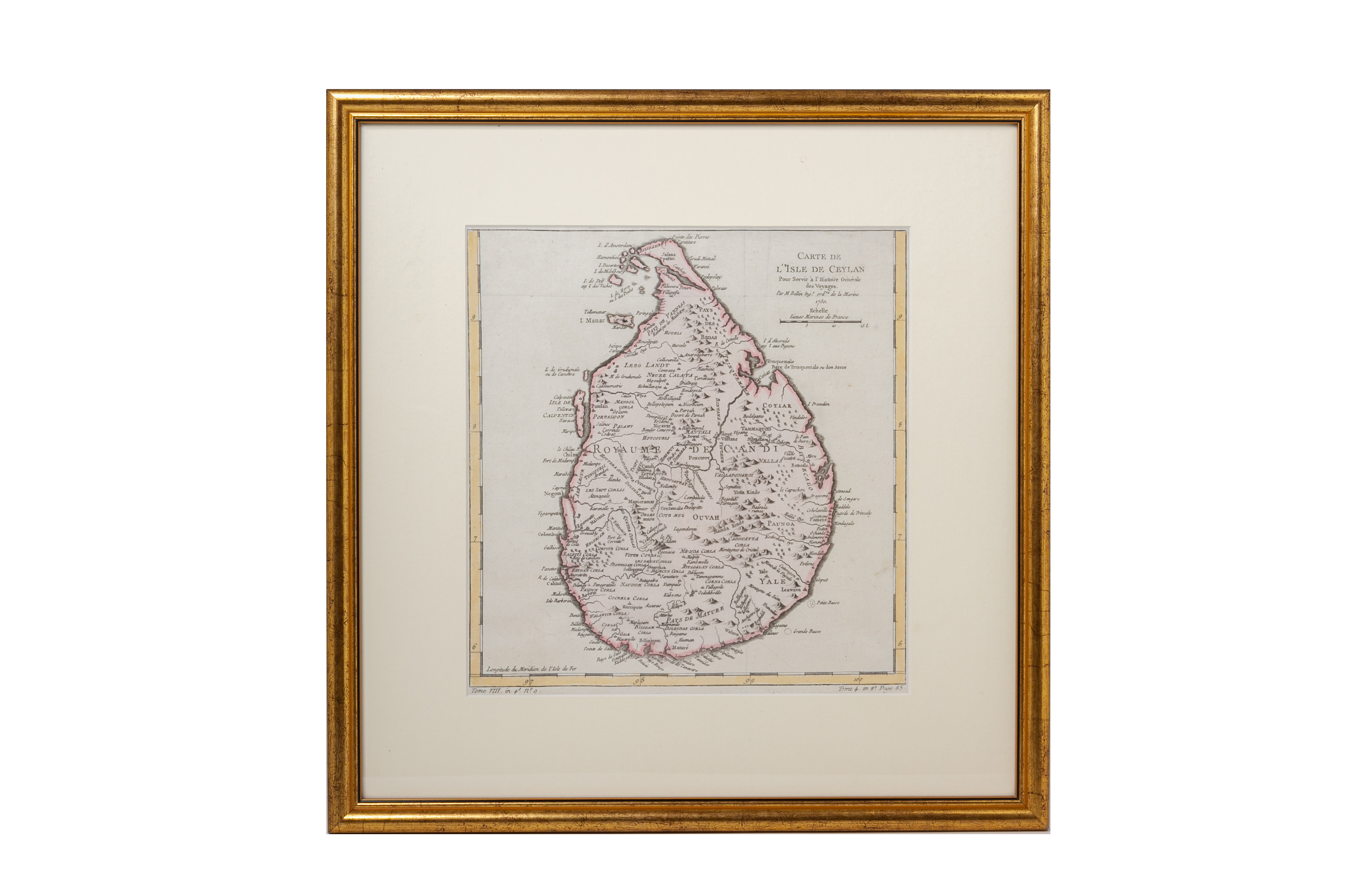 A FRENCH MAP OF SRI LANKA (1750)