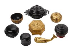 A COLLECTION OF SOUTHEAST ASIAN LACQUER ITEMS