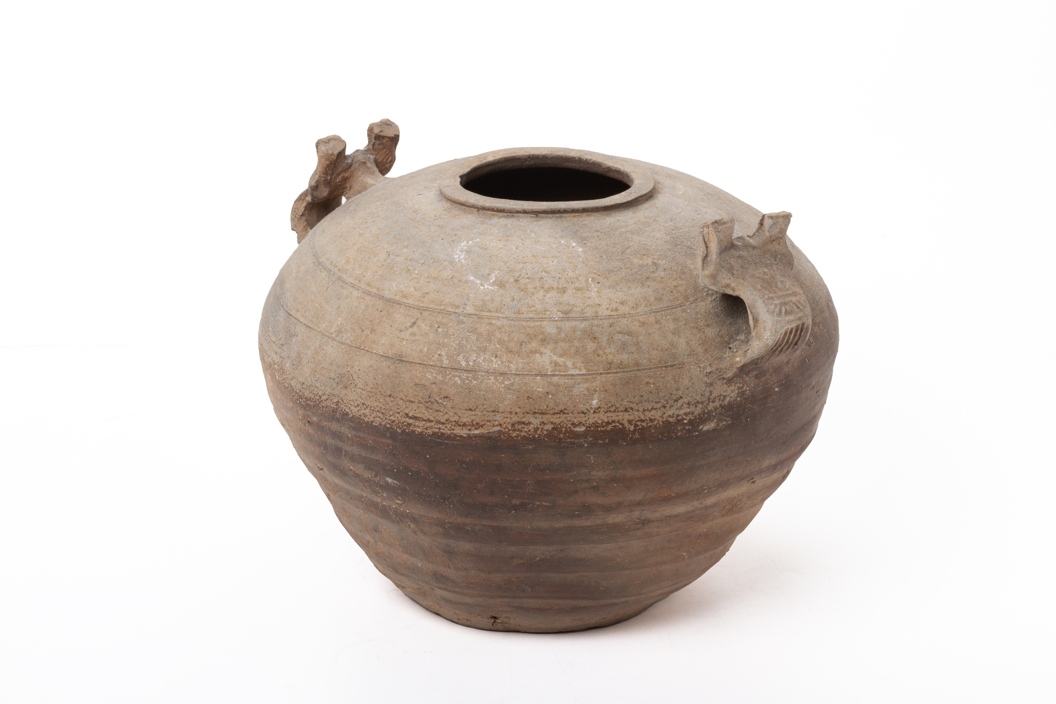 A HAN STYLE POTTERY TWIN HANDLED JAR - Image 3 of 5