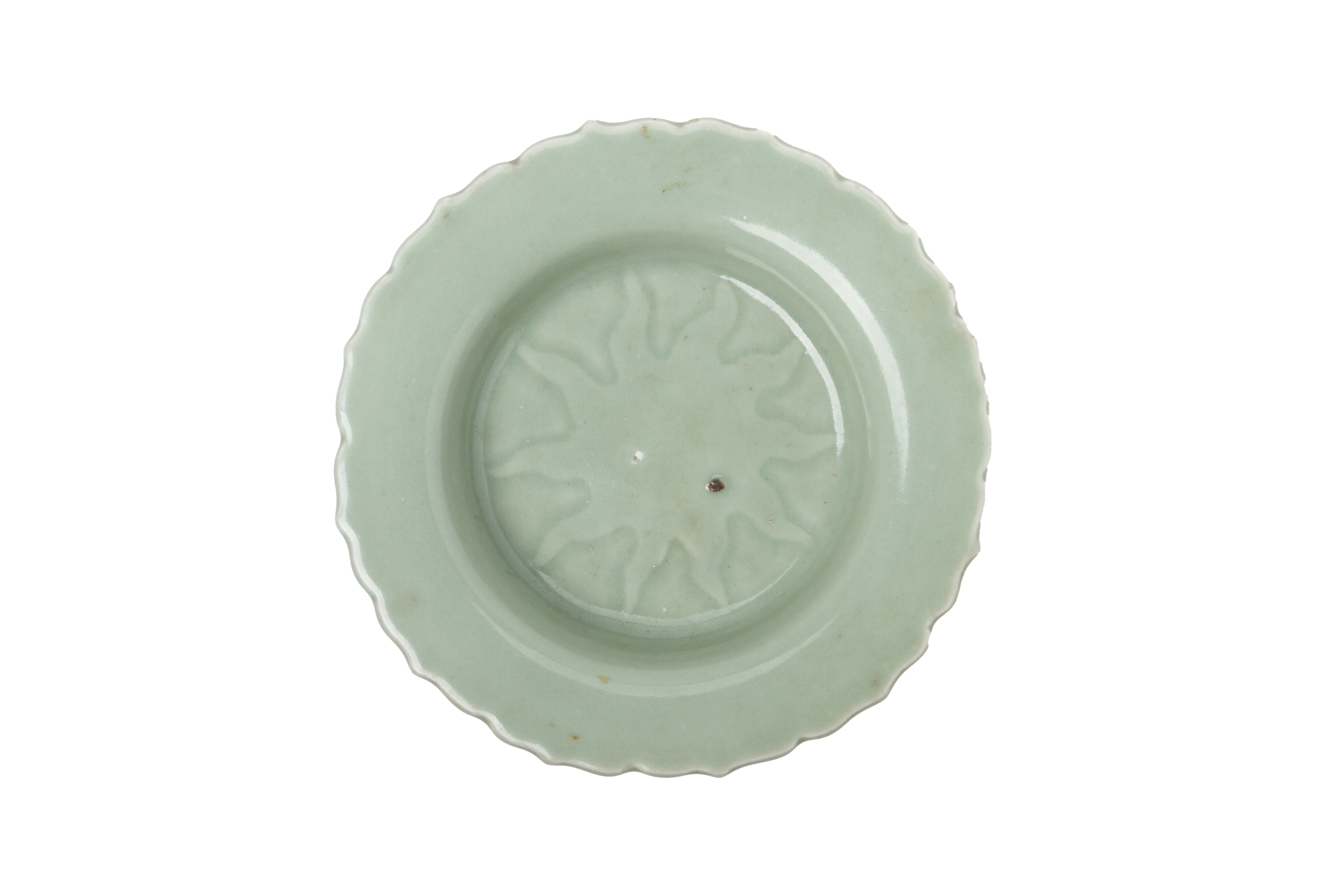 A SMALL CELADON DISH