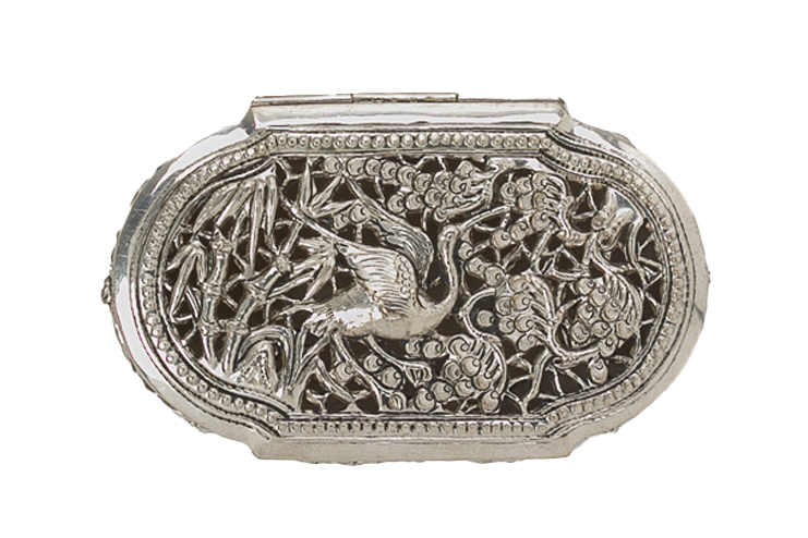 A GROUP OF FIVE SOUTHEAST ASIAN SILVER BOXES - Image 4 of 5