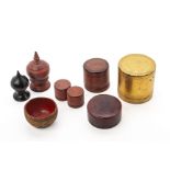 A COLLECTION OF BURMESE LACQUER ITEMS