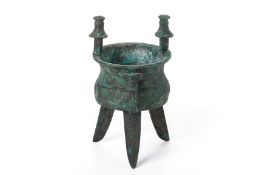 AN ARCHIAC STLYE BRONZE RITUAL VESSEL