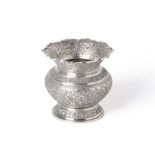 A SMALL SILVER SPITTOON