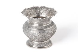 A SMALL SILVER SPITTOON