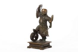 A CHINESE BRONZE FIGURE OF NEZHA