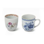 TWO CHINESE EXPORT PORCELAIN COFFEE CUPS