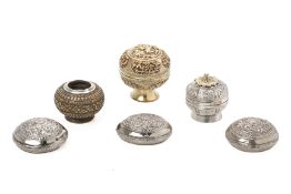 A COLLECTION OF SOUTHEAST ASIAN SILVER AND OTHER CONTAINERS