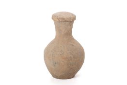 A HAN STYLE POTTERY VASE AND COVER