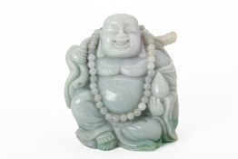 A CARVED JADE MODEL OF BUDAI