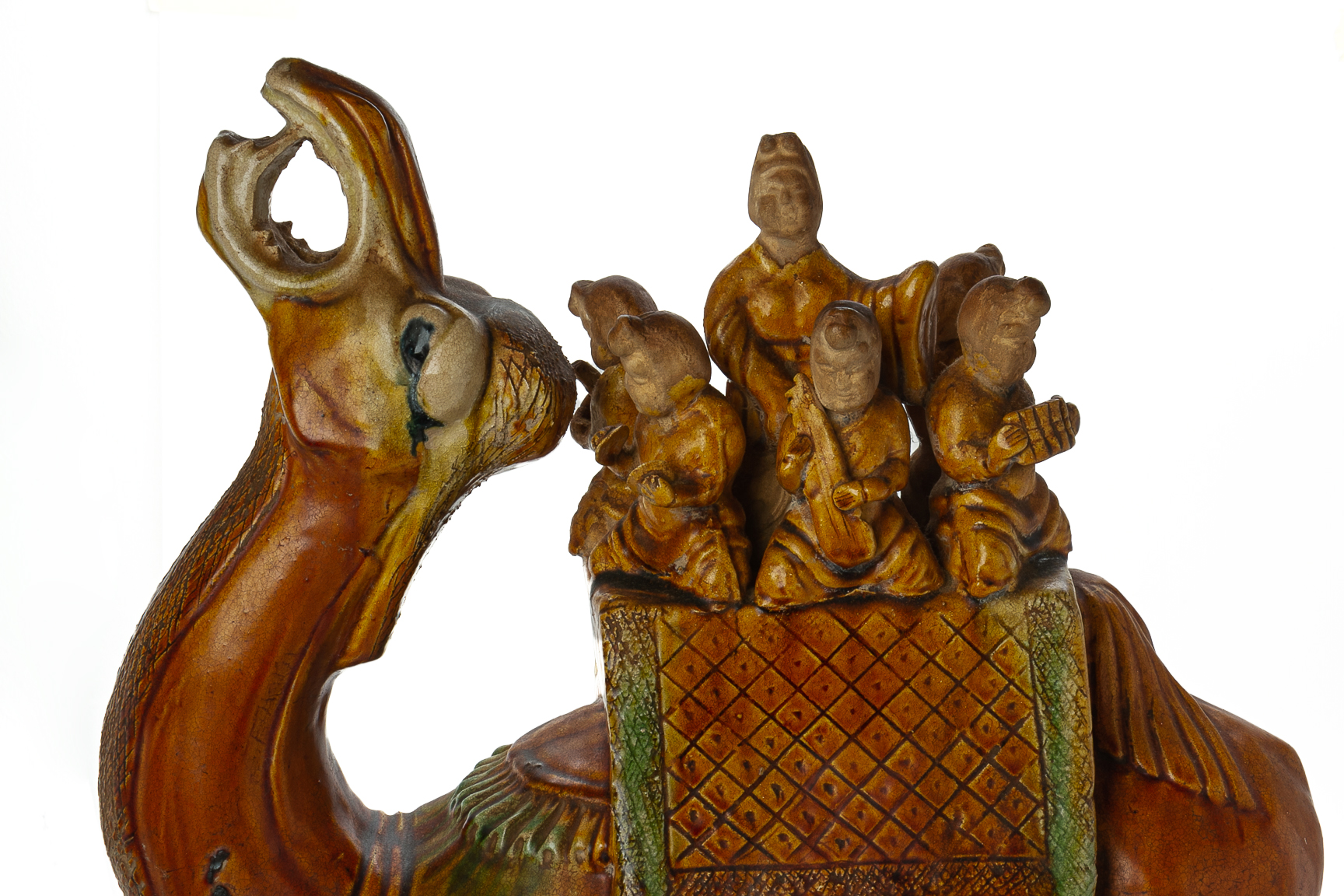 A LARGE SANCAI GLAZED MODEL OF A CAMEL - Image 4 of 4