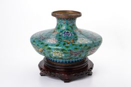 A LARGE CHINESE CLOISONNE ENAMEL VASE