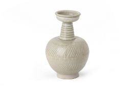 A CELADON GLAZED VASE