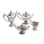 AN AMERICAN SILVER PLATED TEA AND COFFEE SERVICE