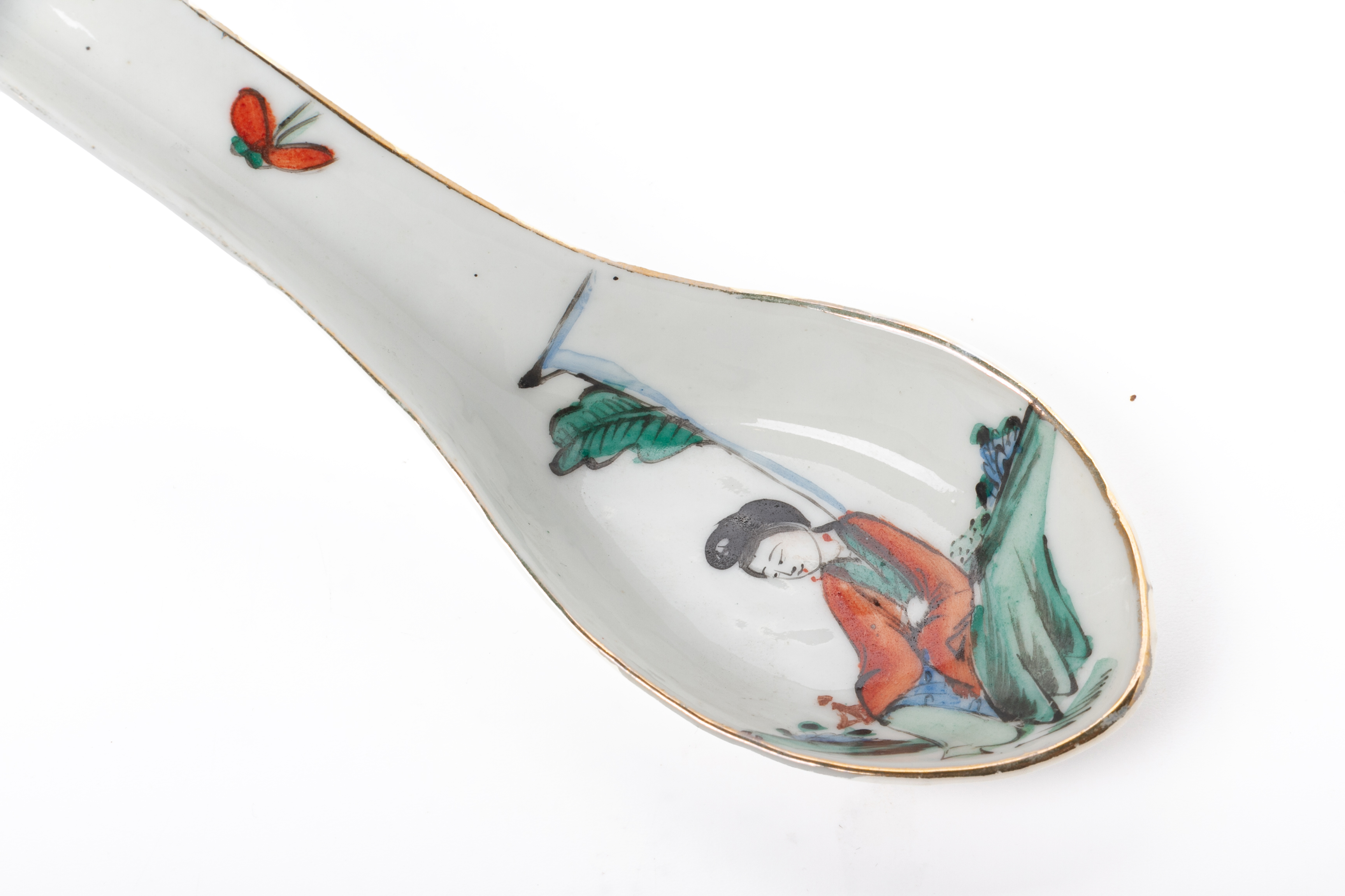 A GROUP OF TEN CHINESE PORCELAIN SPOONS - Image 2 of 3