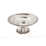 AN AMERICAN SILVER PEDESTAL DISH