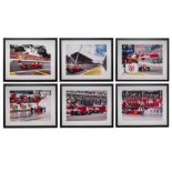 A SET OF SIX FERRARI LIMITED EDITION PHOTOGRAPHIC PRINTS