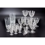 AN ANTIQUE GROUP OF GLASSWARE
