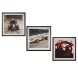 A SET OF THREE FERRARI PRINTS