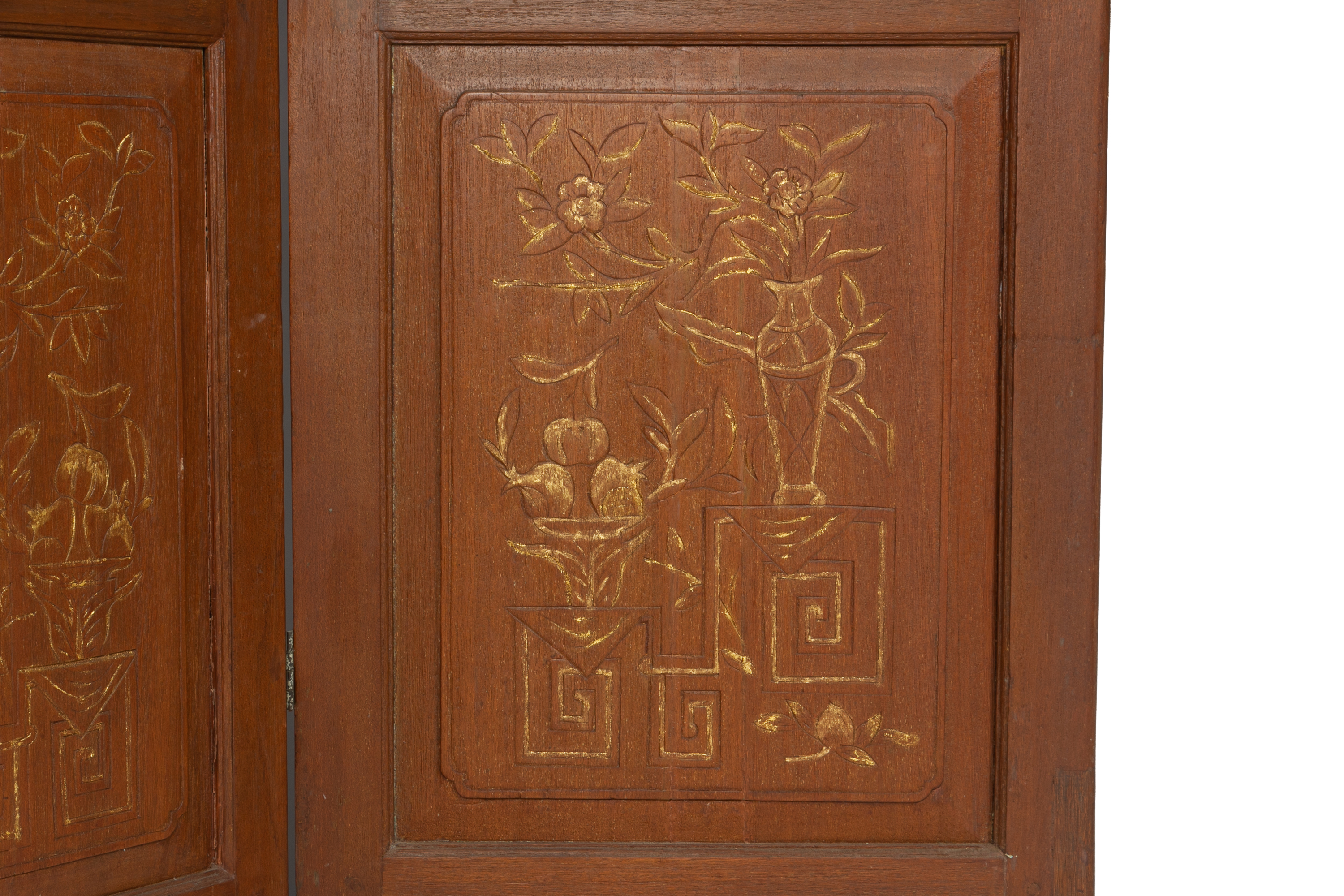 A PAIR OF CARVED PERANAKAN DOORS - Image 3 of 5