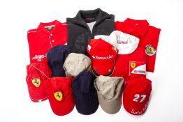 FERRARI AND OTHER RACING CLOTHING MERCHANDISE