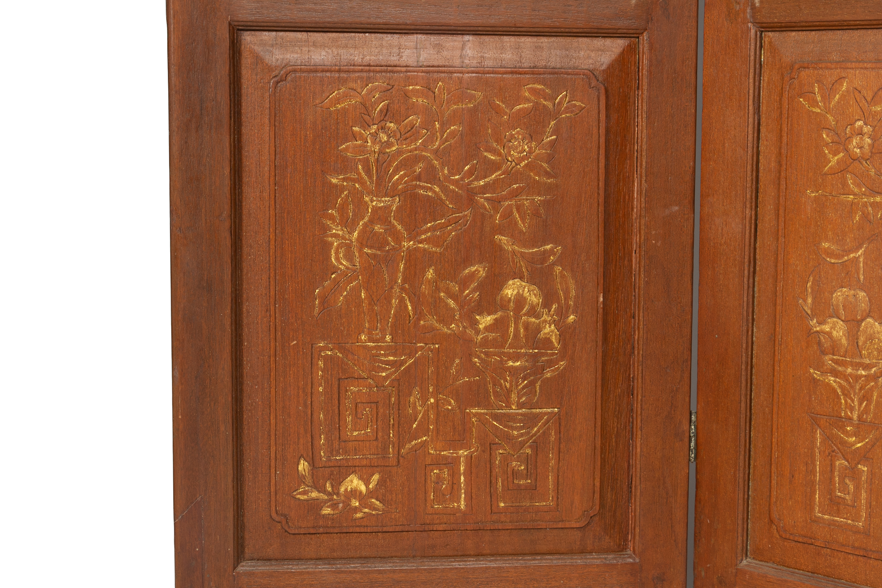 A PAIR OF CARVED PERANAKAN DOORS - Image 4 of 5