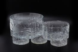 A SET OF GLASS BOWLS BY IITTALA