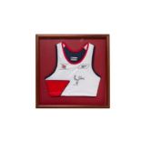 A SIGNED ‘KELLY HOLMES’ GB ATHLETICS TOP