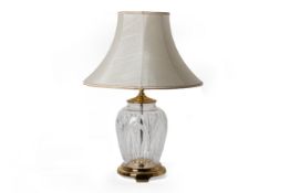 A WATERFORD CRYSTAL STYLE TABLE LAMP