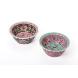 TWO PERANAKAN STYLE PORCELAIN BOWLS