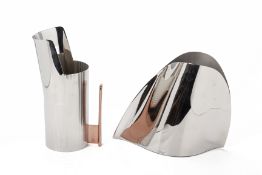 A GEORG JENSEN 'URKIOLA' PITCHER AND A CHAMPAGNE COOLER