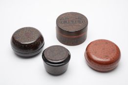 A GROUP OF BURMESE LACQUER NESTING BOXES