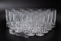 A SET OF CRYSTAL HIGHBALL GLASSES BY DA VINCI