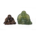 TWO CHINESE CARVINGS OF BUDDHA