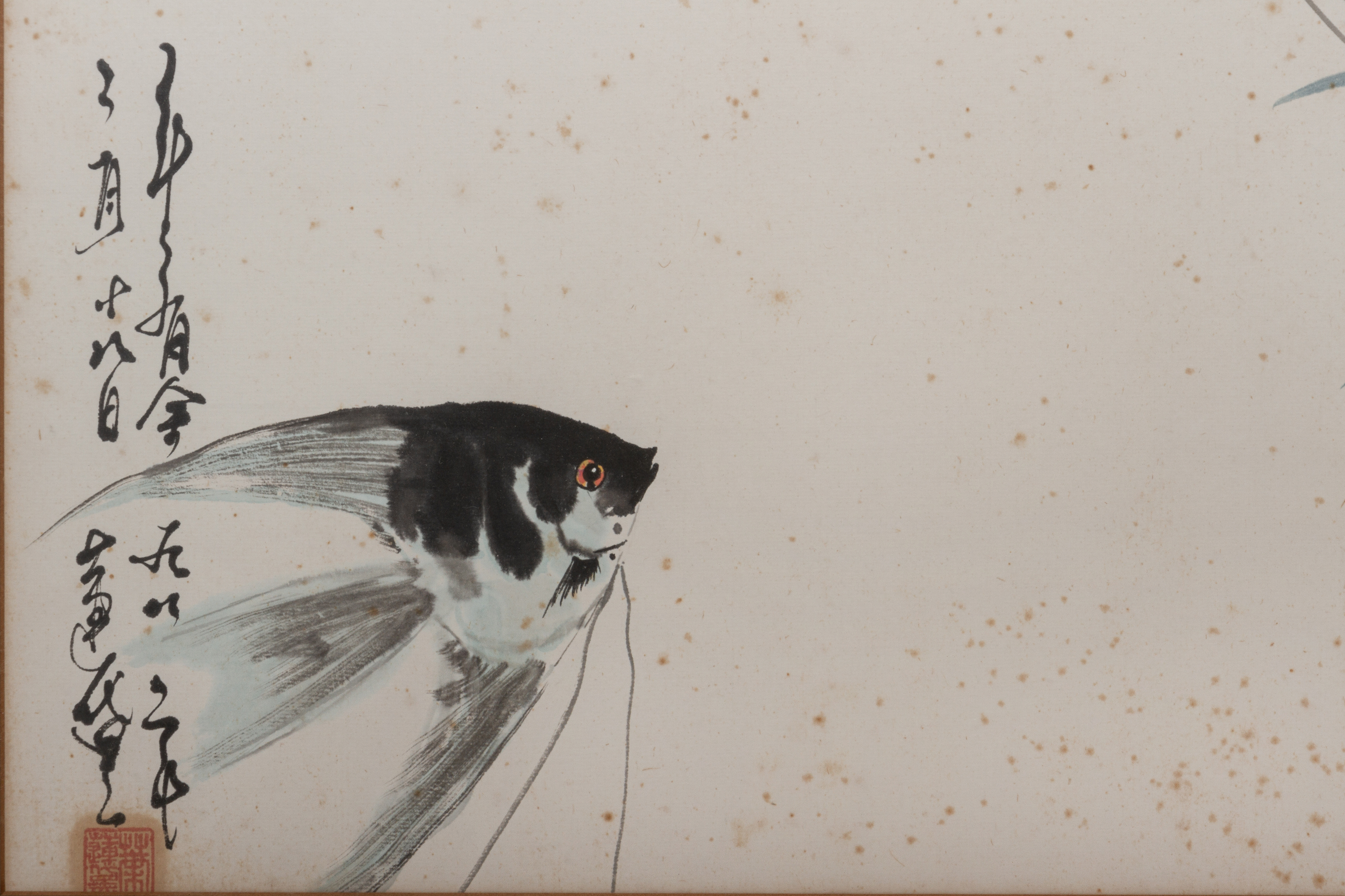 CHINESE SCHOOL, 20TH CENTURY - A STUDY OF ANGEL FISH - Image 2 of 2