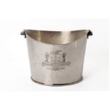 A SILVER PLATED TWIN HANDLED WINE COOLER