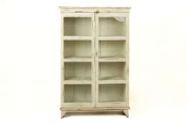 A WHITE PAINTED GLAZED DISPLAY CABINET BY ORIGINALS