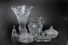 A GROUP OF BOHEMIA CRYSTAL AND OTHER CUT GLASS