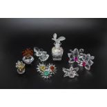 A COLLECTION OF SWAROVSKI FLOWERS