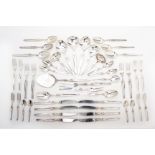 A PART SERVICE OF NORWEGIAN SILVER ELISABETH PATTERN CUTLERY