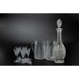 A PART SUITE OF BOHEMIA CRYSTAL TABLE GLASS