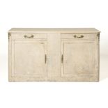 A WHITE PAINTED SIDE CABINET