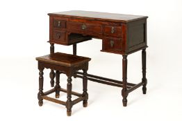 A CHINESE DRESSING TABLE AND STOOL