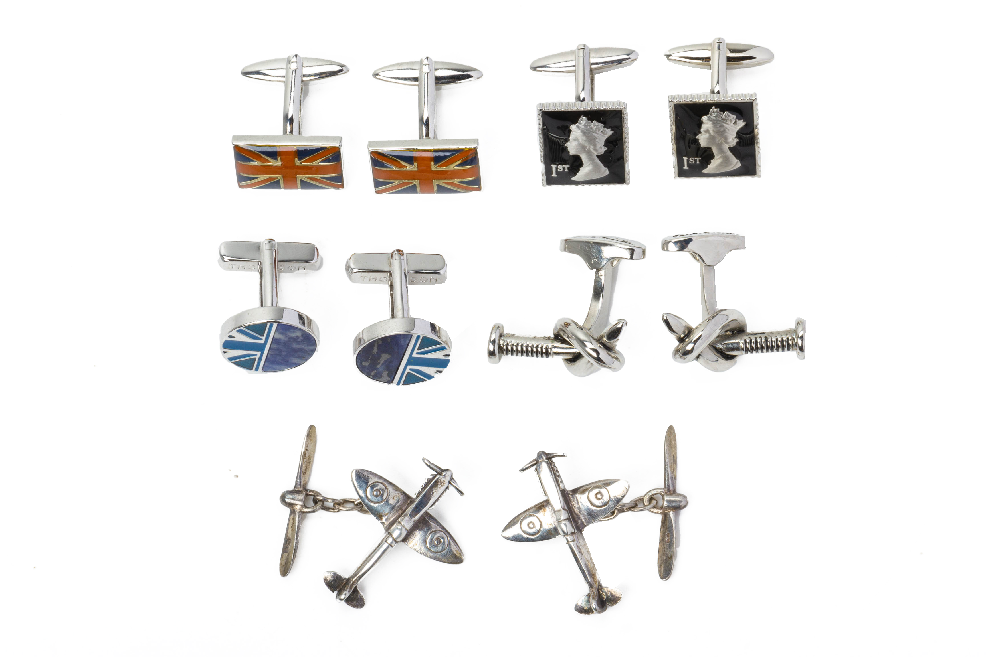 FIVE PAIRS OF UK RELATED NOVELTY CUFFLINKLS - Image 2 of 2