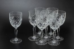 A SET OF SIXTEEN ROYAL ALBERT CRYSTAL WINE GLASSES